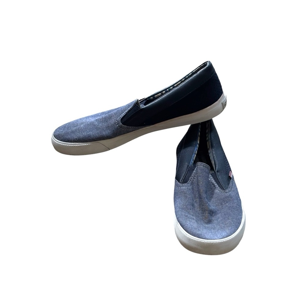 Ben Sherman Navy and Chambray Slip-On Loafers - Picture 5 of 6